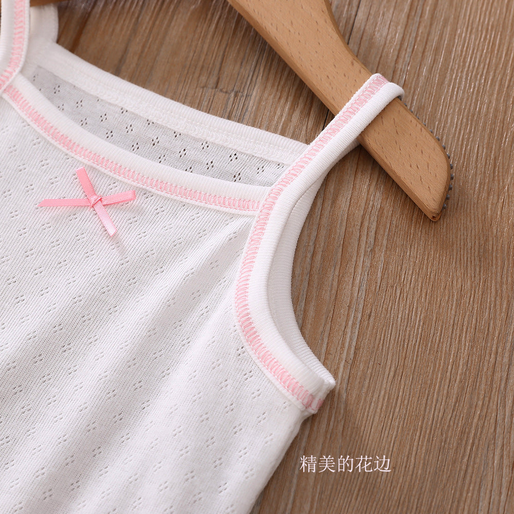 Cotton Stretch Tank Top for Girls - Summer Design