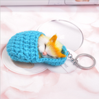 Sleepy Cat Plush Keychain Bag Pendant - Creative Design | Accessory