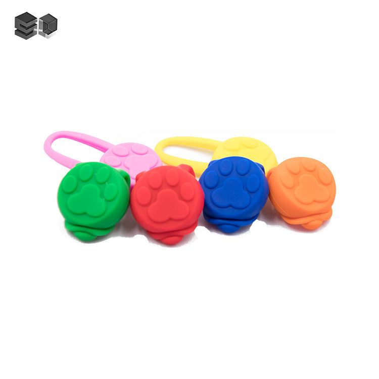 Silicone LED Pet Warning Pendant - Paw Print Design