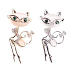 Korean Style Cat Glasses Brooch - Cute Accessory Design