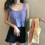 2021 Summer Slim Fit Embroidered Floral Camisole