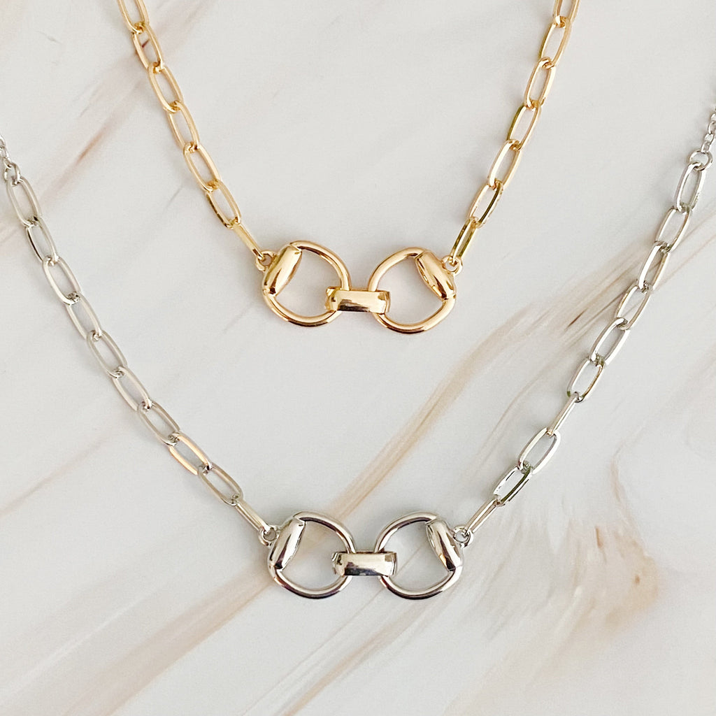 Equestrian Pendant Chain Necklace | Jewelry