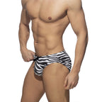 Men's Zebra Print Swim Briefs