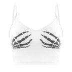 Lace Cut Y2K E-Girls Fairy Style Rib Knit Tank Top