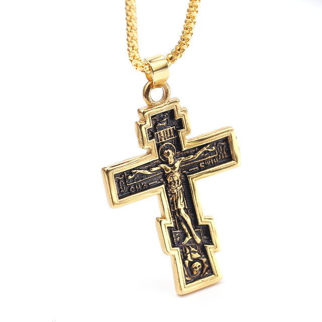 Cross Jesus Pendant Necklace - Christian Faith Jewelry