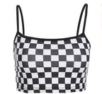 Plaid Crop Top, Checkered Vest, Spaghetti Strap Top