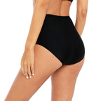 High-Waisted Black Women's Beach Shorts (One Piece)