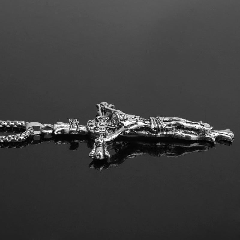 Stylish 3D Jesus Christ Cross Pendant Necklace | Christian Jewelry