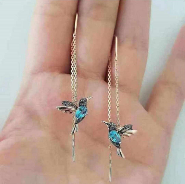 Trendy Bird Zircon Earrings for Cross-Border Ecommerce