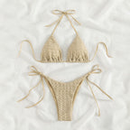 High Waist Lace-up Bikini Set