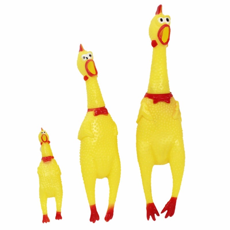 Quietschendes Gummihuhn für Haustiere