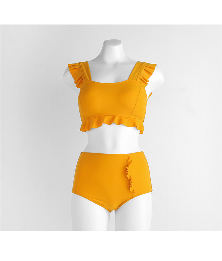 Ruffle High-Waist Bikini Set