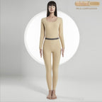 Women's Thermal Underwear Set - Long-Sleeved Fleece Trousers