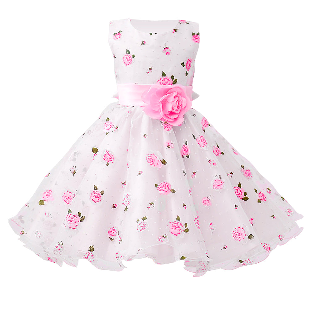 White Baptism Dress for Baby Girls 2-10 Years