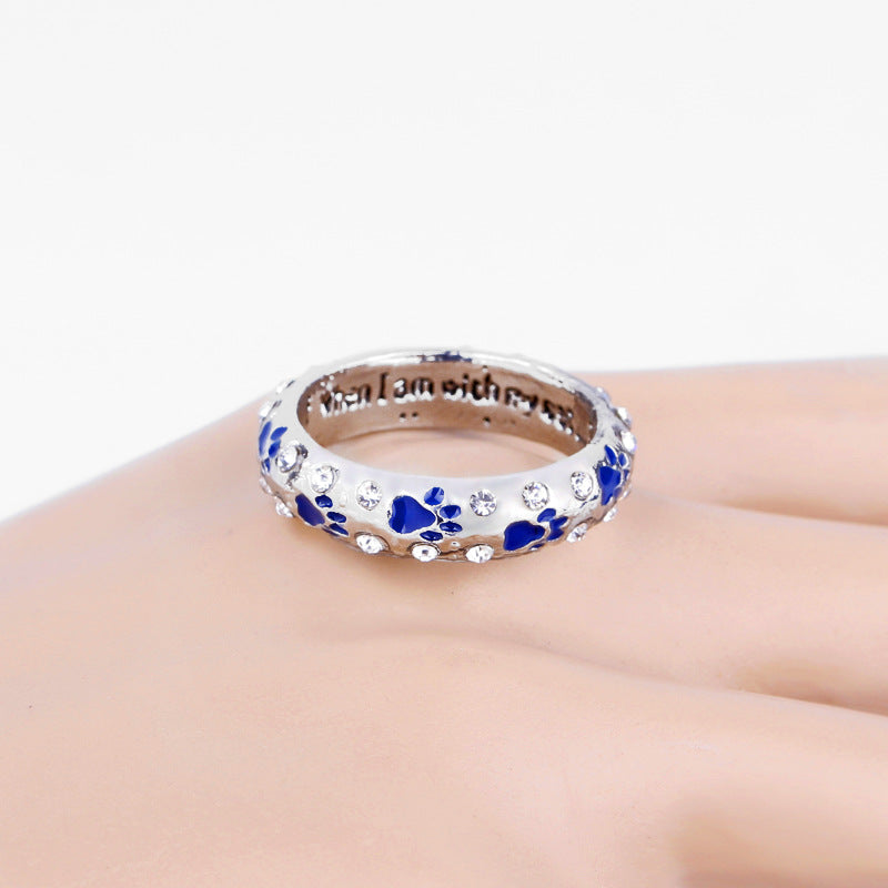 New Letter Ring, Necklace, Pet Dog Paw