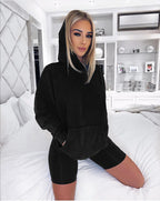 2020 Women's Casual Summer Hoodie and Shorts Set