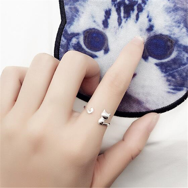 Cute Fashion Cat Simple Ring Female | Jewelry