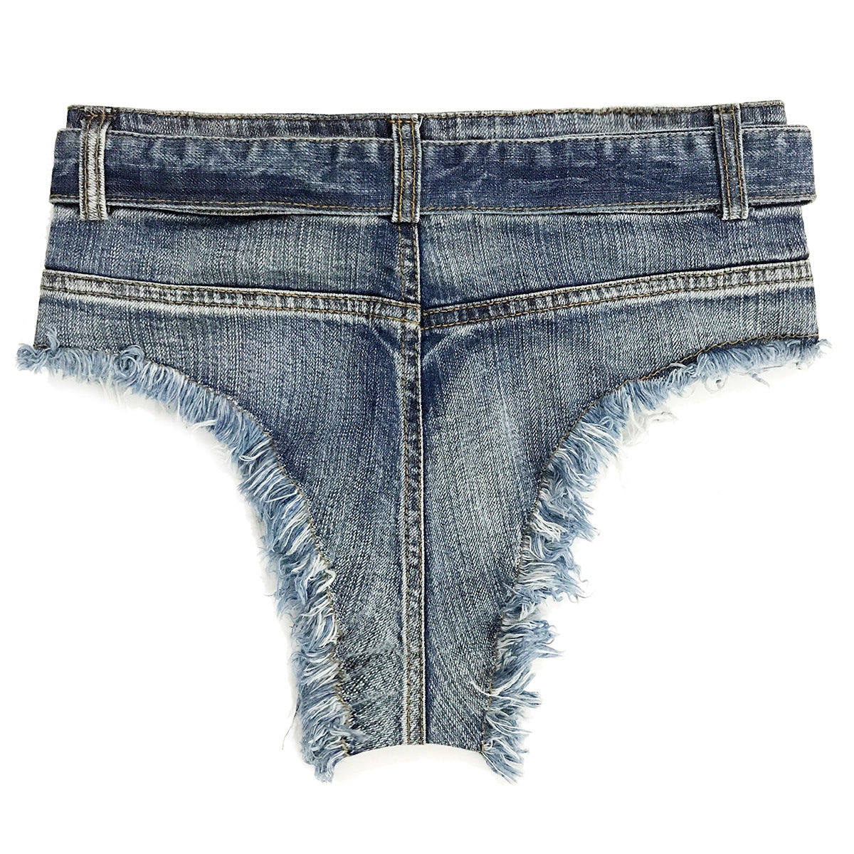 Sexy Women's Low-Waisted Ripped Denim Shorts