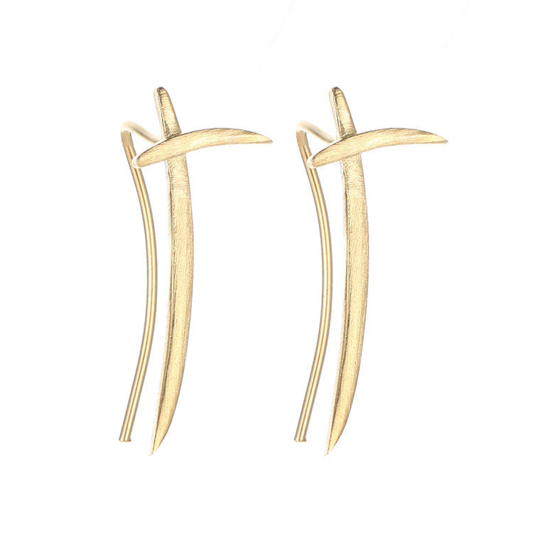 Silver Cross Earrings - Stylish Minimalist Design