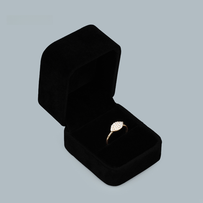 Black Velvet Jewelry Box Set for Rings, Necklaces, and More
