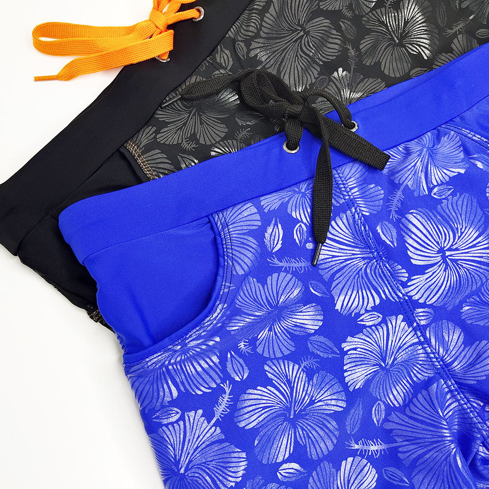 Men's Floral Embossed Swim Trunks