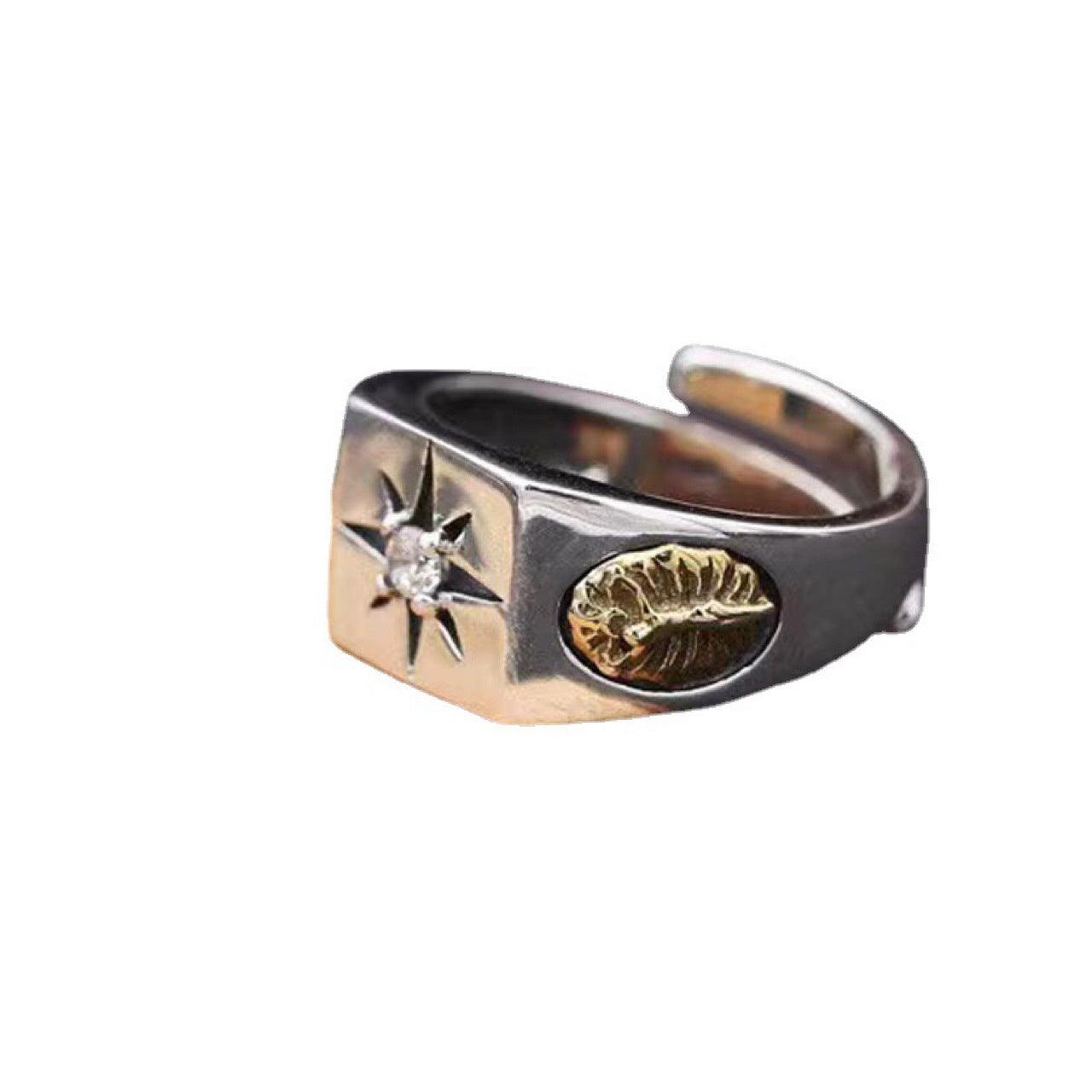Adjustable Vintage Cross Virgin Mary Ring