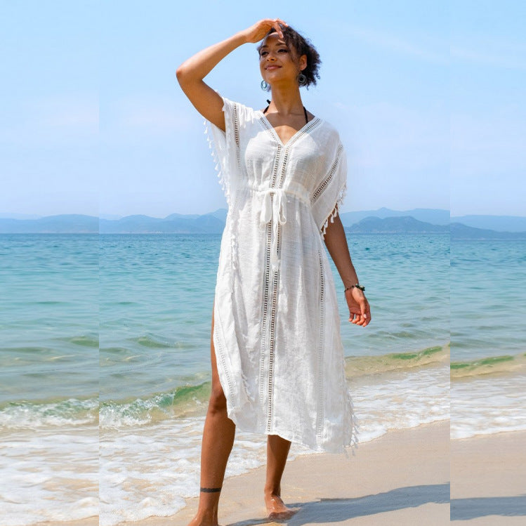2023 Cross-Border Beach Cover-Up with Fringes
