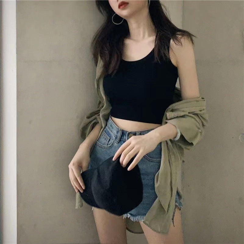 Summer Crop Top Sexy Sleeveless Yoga Tank for Women