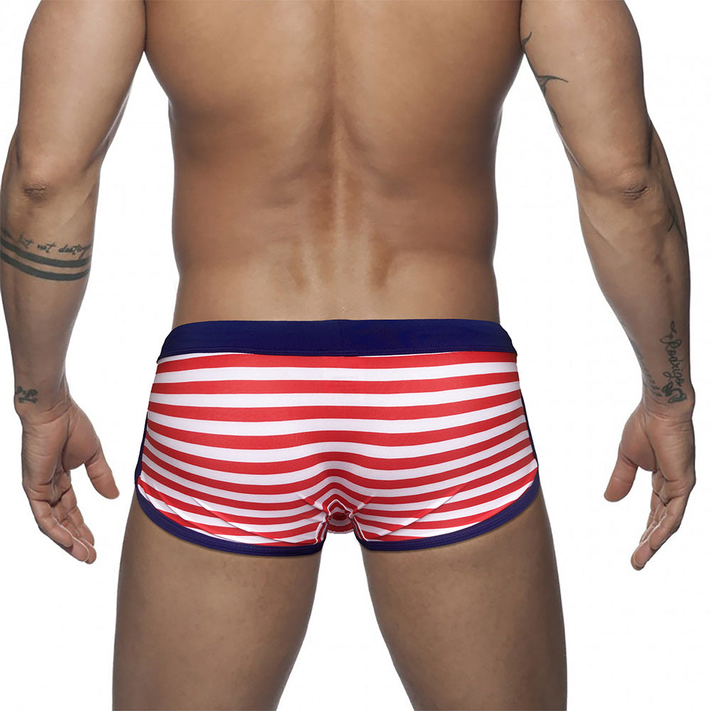 Men's Striped Swim Trunks