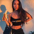 Summer Women’s Slim Fit Letter Print Tank Top