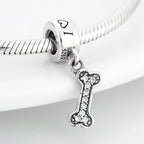 Silver Dog Bone Charm for DIY