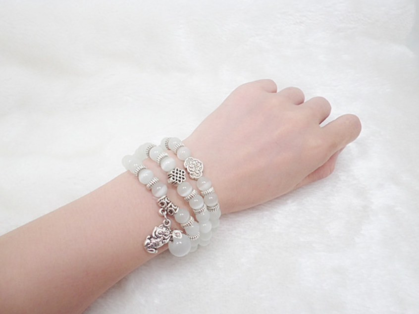 S339 Cat's Eye Stone Pixiu Crystal Bracelet