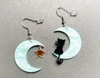 Cat and Moon Star Earrings for Girls - Wholesale Fashion