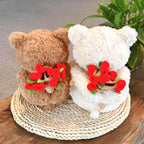 Rose Bouquet Teddy Bear Plush | Home Decor