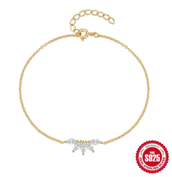 Silver Horse Eye Crown Zircon Bracelet | Jewelry