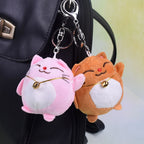 Cute Plush Cat Keychain and Lucky Cat Bag Charm | Accessory