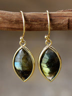 Geometrical Shape Stone Dangle Earrings