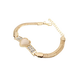 Heart Bracelet with Cat's Eye Stone