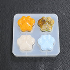 4-Cat Paw Silicone Mirror Crystal Resin Mold Pendant