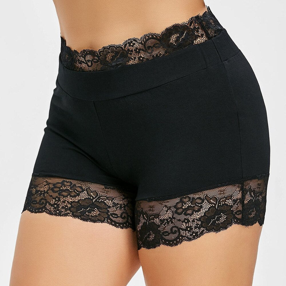 Lace Trimmed Base Shorts for Women