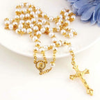Handmade 6mm Glass Pearl Necklace Wholesale Rosary