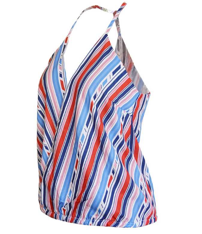 Spring/Summer Women's Striped V-Neck Tank Top