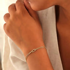 Cross Design Snake Bone Chain Bracelet | Jewelry