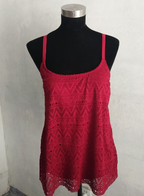 Lace Halter Swim Tankini Top