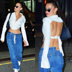 Fashionable Women's Button-Up Cropped Top with V-Neck