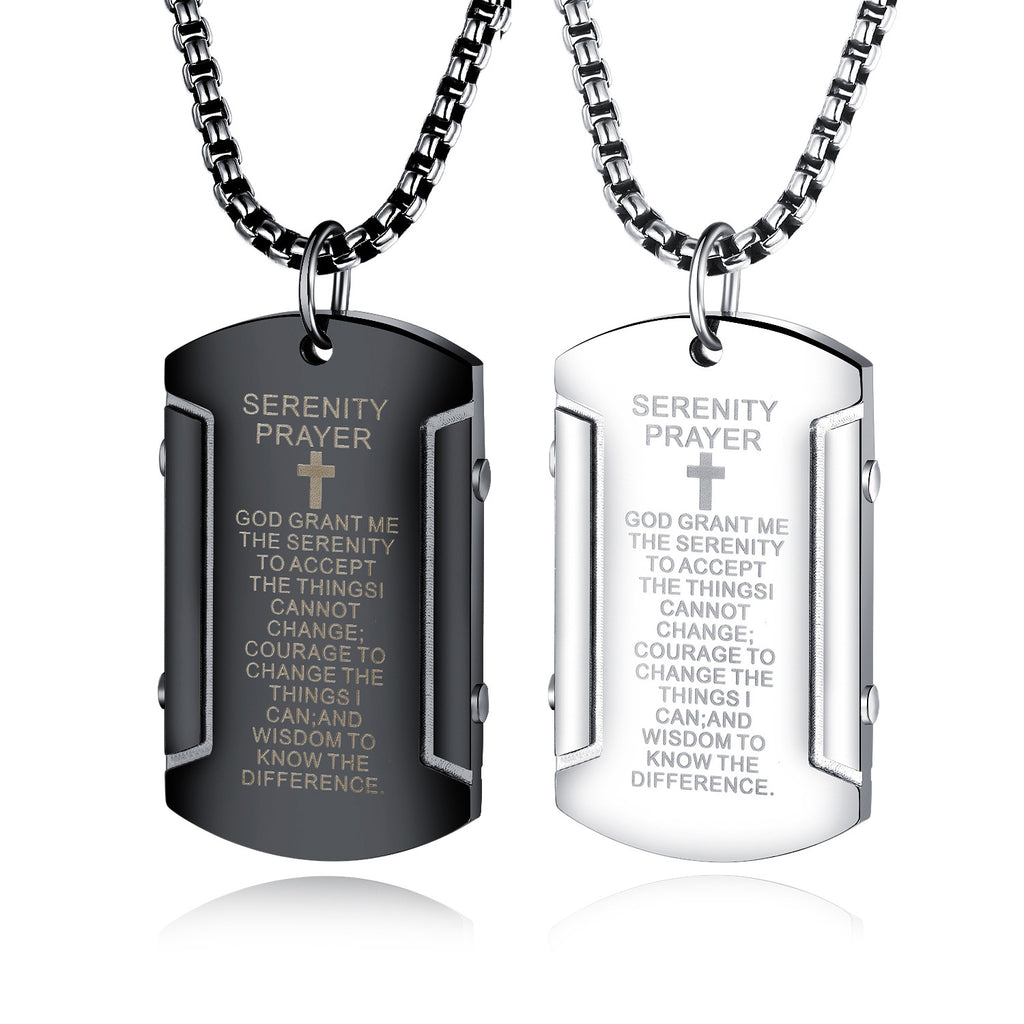 Retro Stainless Steel Men's Cross Necklace Pendant