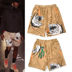 Skull Cactus Print Casual Shorts for Men and Women