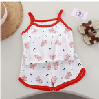 Girls Summer Clothes Sets New Baby Sleeveless Tops Shorts 2 Pieces Suit Girls