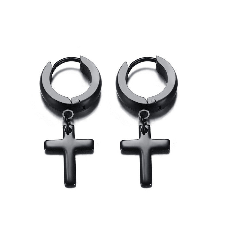 Stainless Steel Cross Earrings - Multiple Styles Available