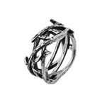 Vintage Jesus Thorn Crown Titanium Steel Ring | Christian Jewelry